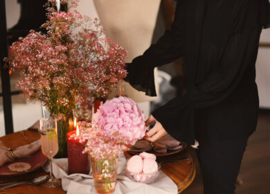 Inspiracja: stół na różowe przyjęcie